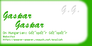 gaspar gaspar business card